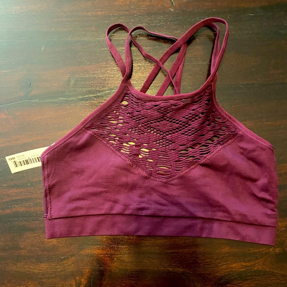 NWT Mae purple sports bra XS